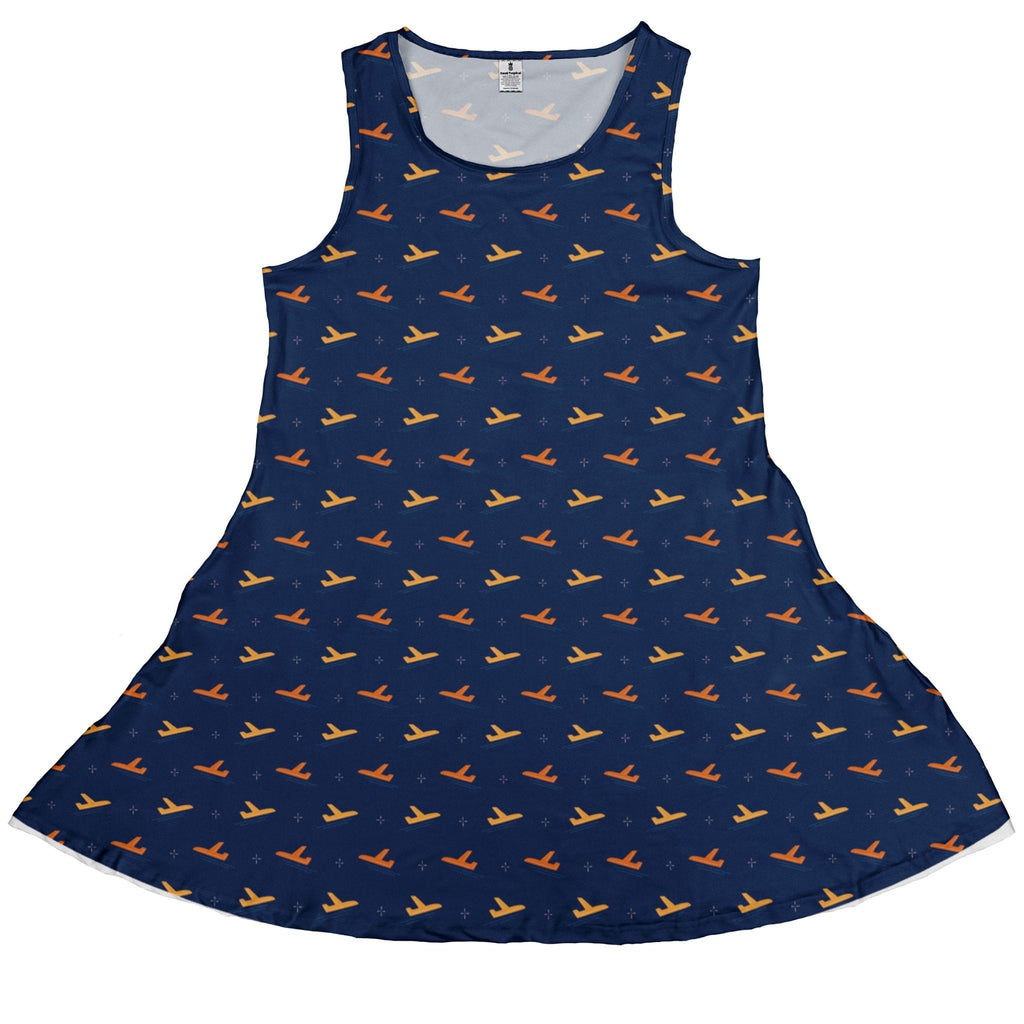 Plane Silhouette Dress Geek Nerd aviation print Design by Zirkus Design lx - C