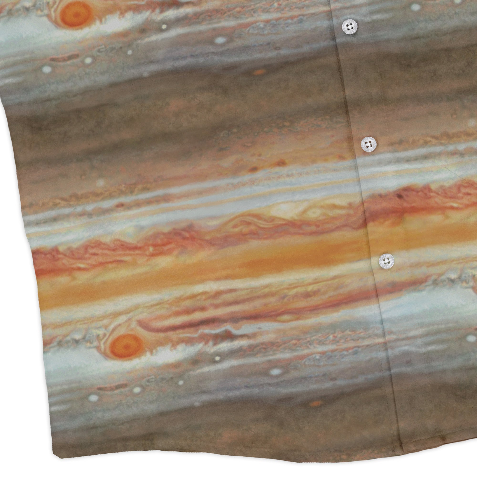 Planet Jupiter Space Long Sleeve Button Up Shirt Geek Nerd adult sizing Designs by Nathan FLOW DESC WRITING