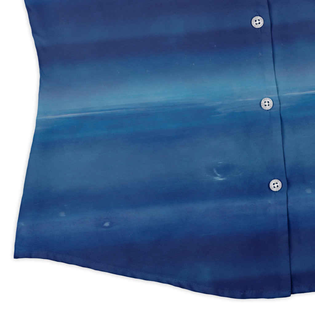 Planet Neptune Space Curvy Button Up Shirt Geek Nerd Designs by Nathan outer space & astronaut print Q3