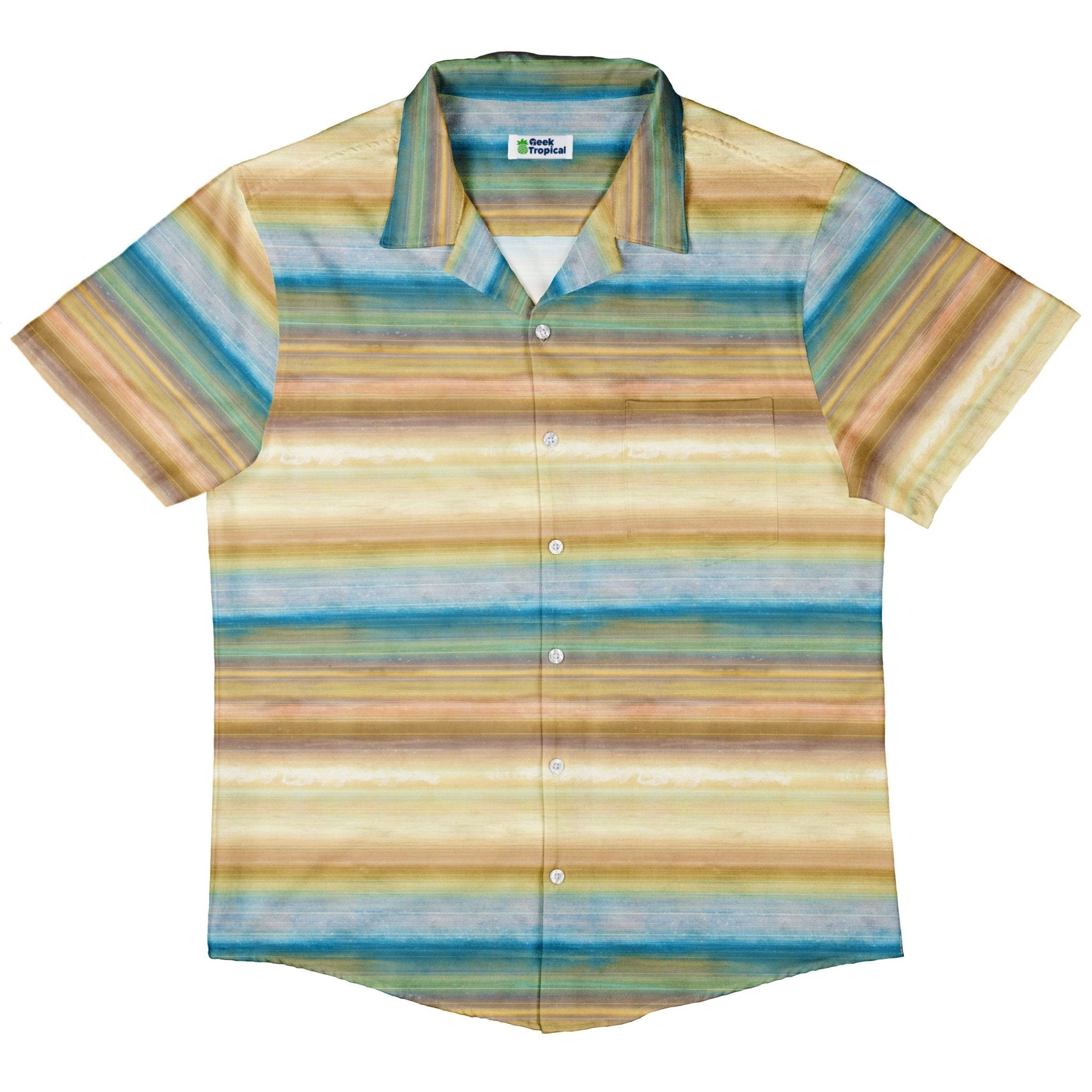 Planet Saturn Space Button Up Shirt - adult sizing - Designs by Nathan - outer space & astronaut print