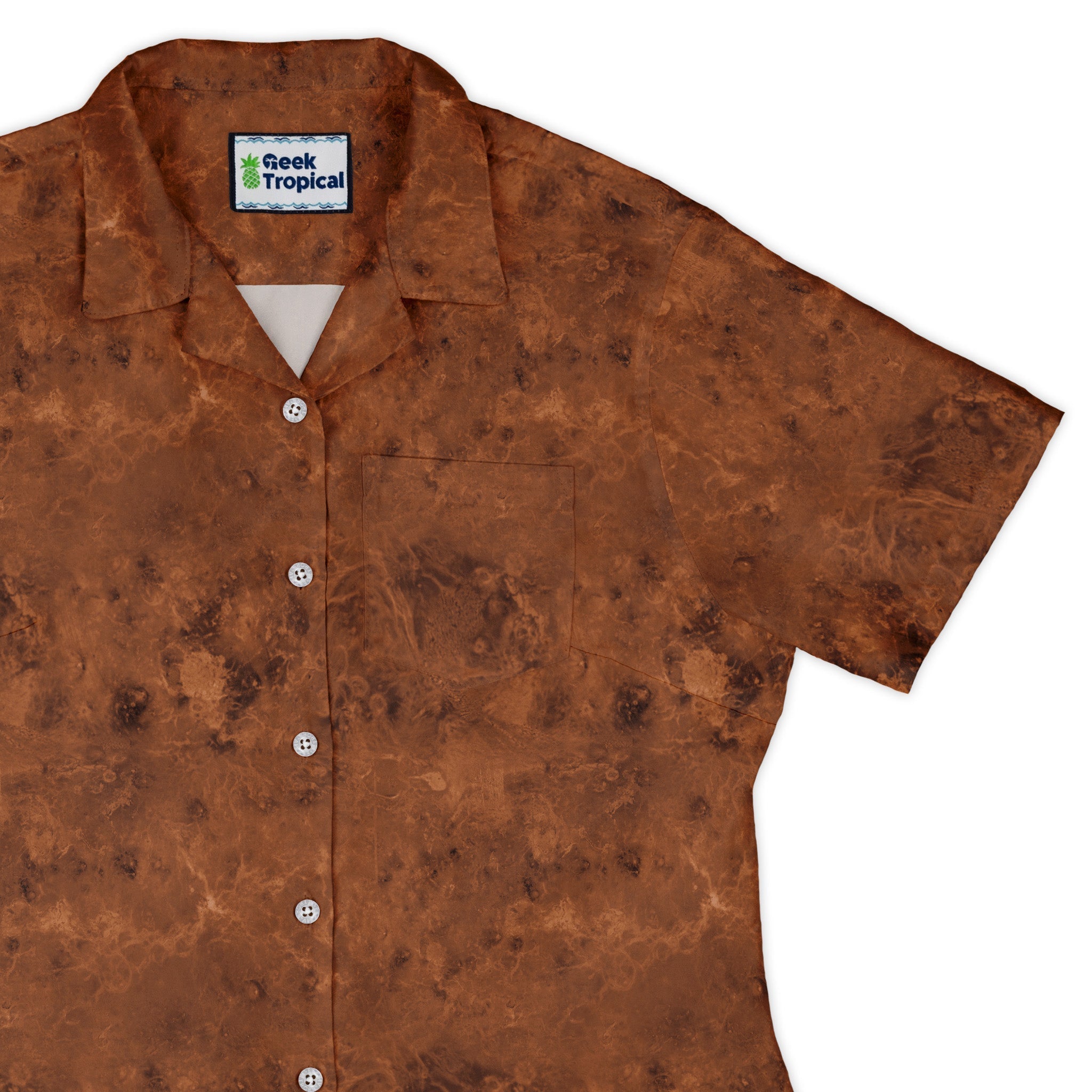 Planet Venus Space Curvy Button Up Shirt Geek Nerd Designs by Nathan outer space & astronaut print Q3