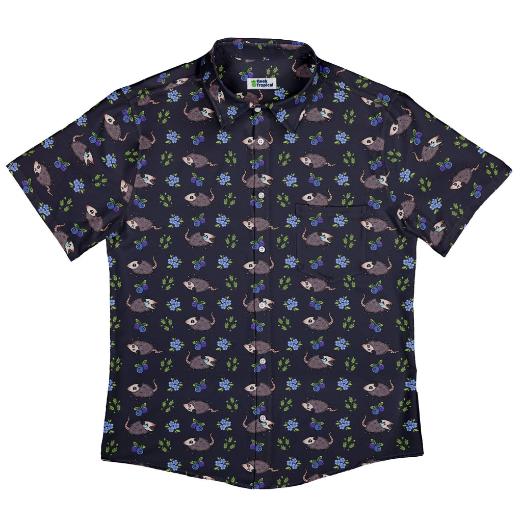 Playing Possum Button Up Shirt Geek Nerd 0925 adult sizing All Adult Button Up Shirts