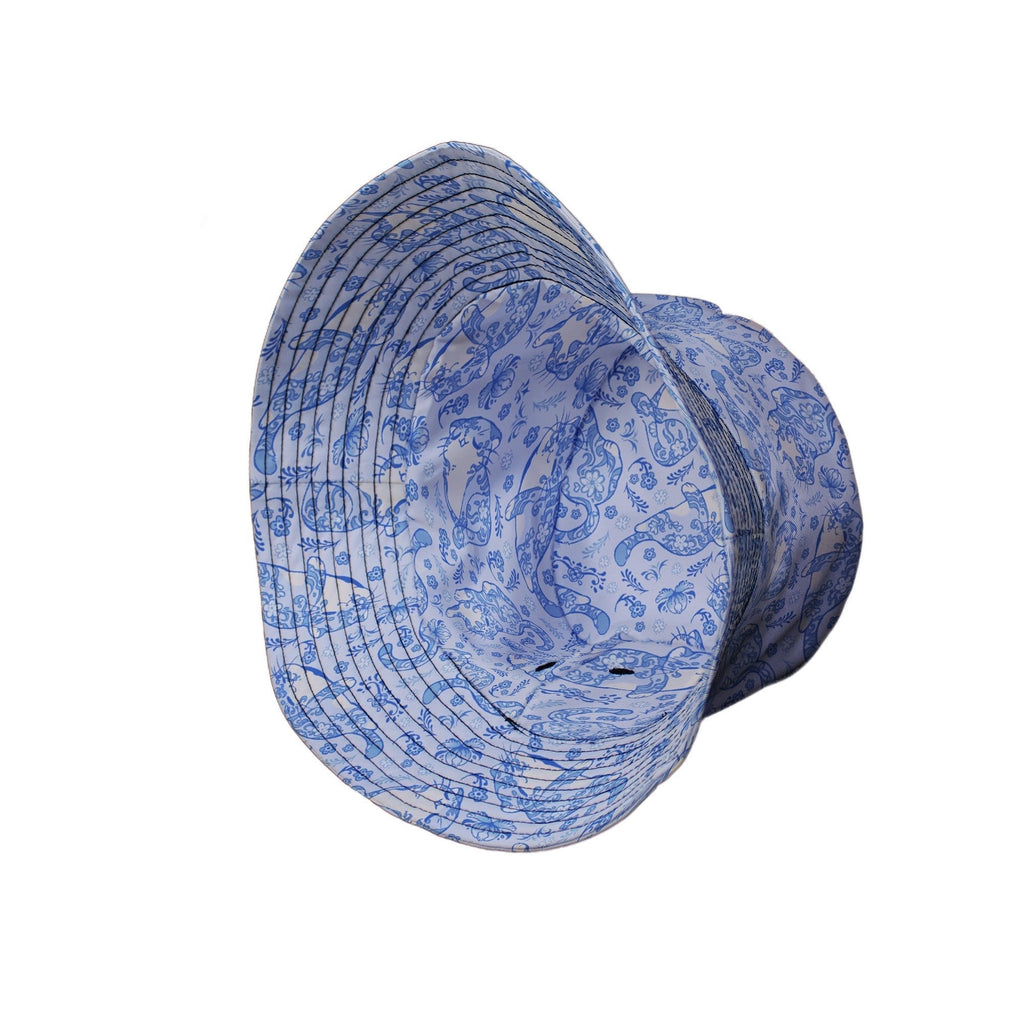 Porcelain Tigers Bucket Hat Geek Nerd 0925 Animal Patterns Design by Ardi Tong