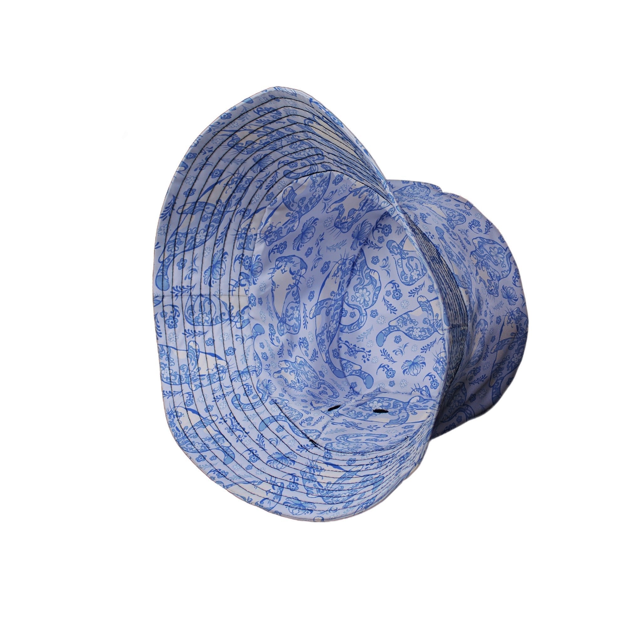 Porcelain Tigers Bucket Hat Geek Nerd 0925 Animal Patterns Design by Ardi Tong