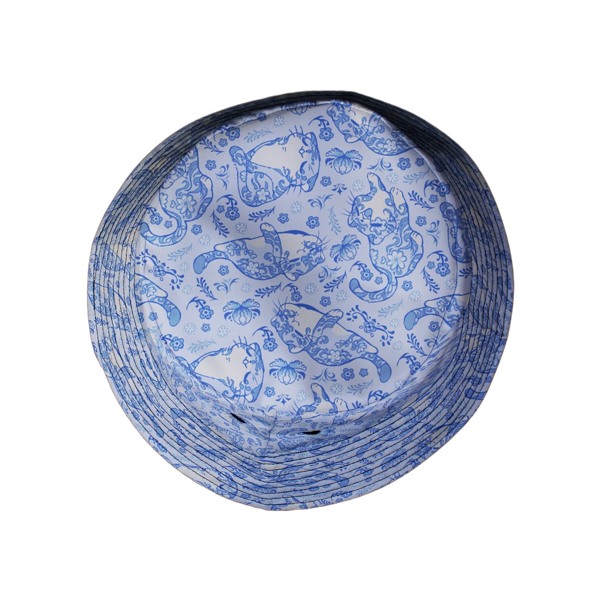 Porcelain Tigers Bucket Hat Geek Nerd 0925 Animal Patterns Design by Ardi Tong
