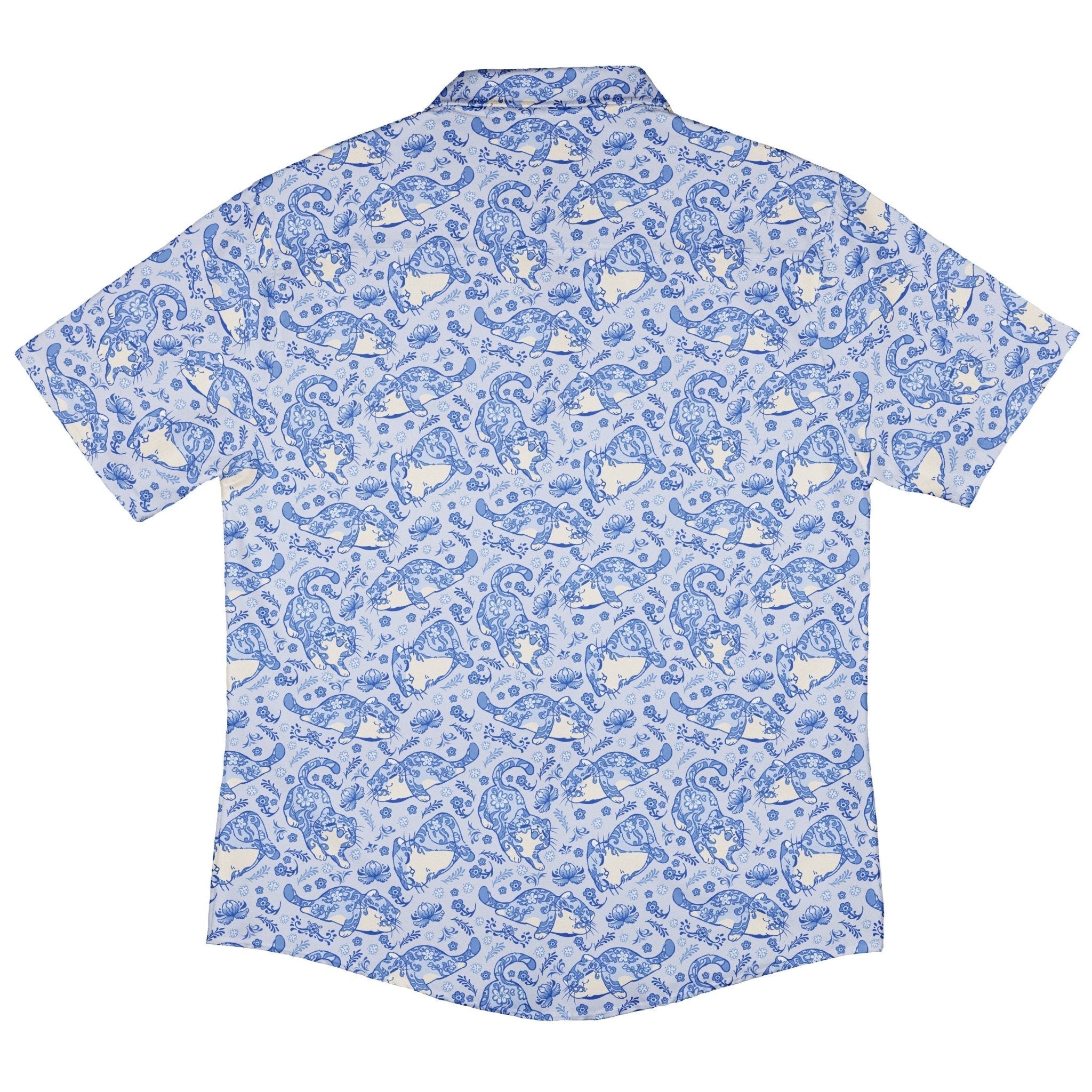 Porcelain Tigers Button Up Shirt Geek Nerd 0925 adult sizing All Adult Button Up Shirts