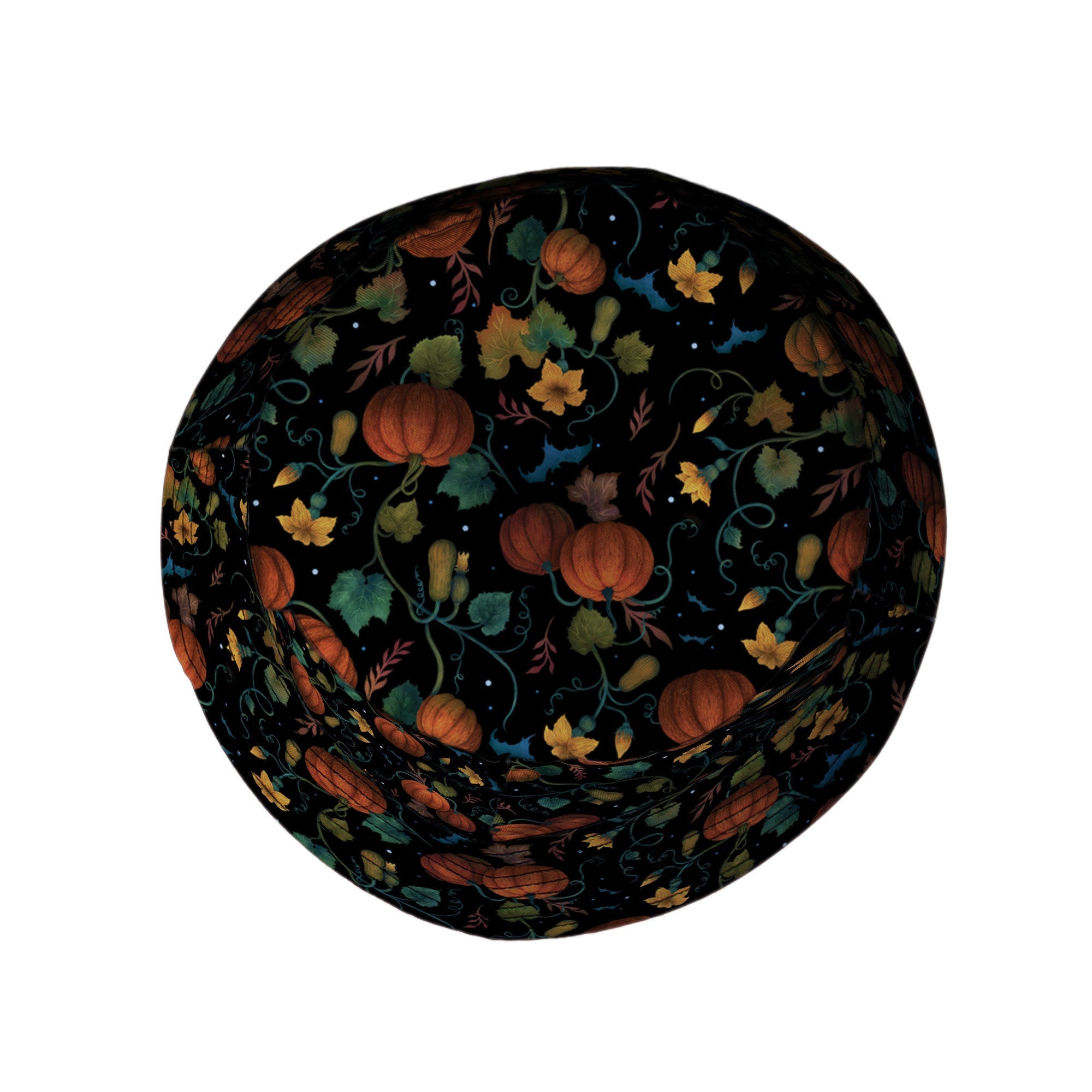 Pumpkin Bats Bucket Hat Geek Nerd 0925 Animal Patterns Botany Print