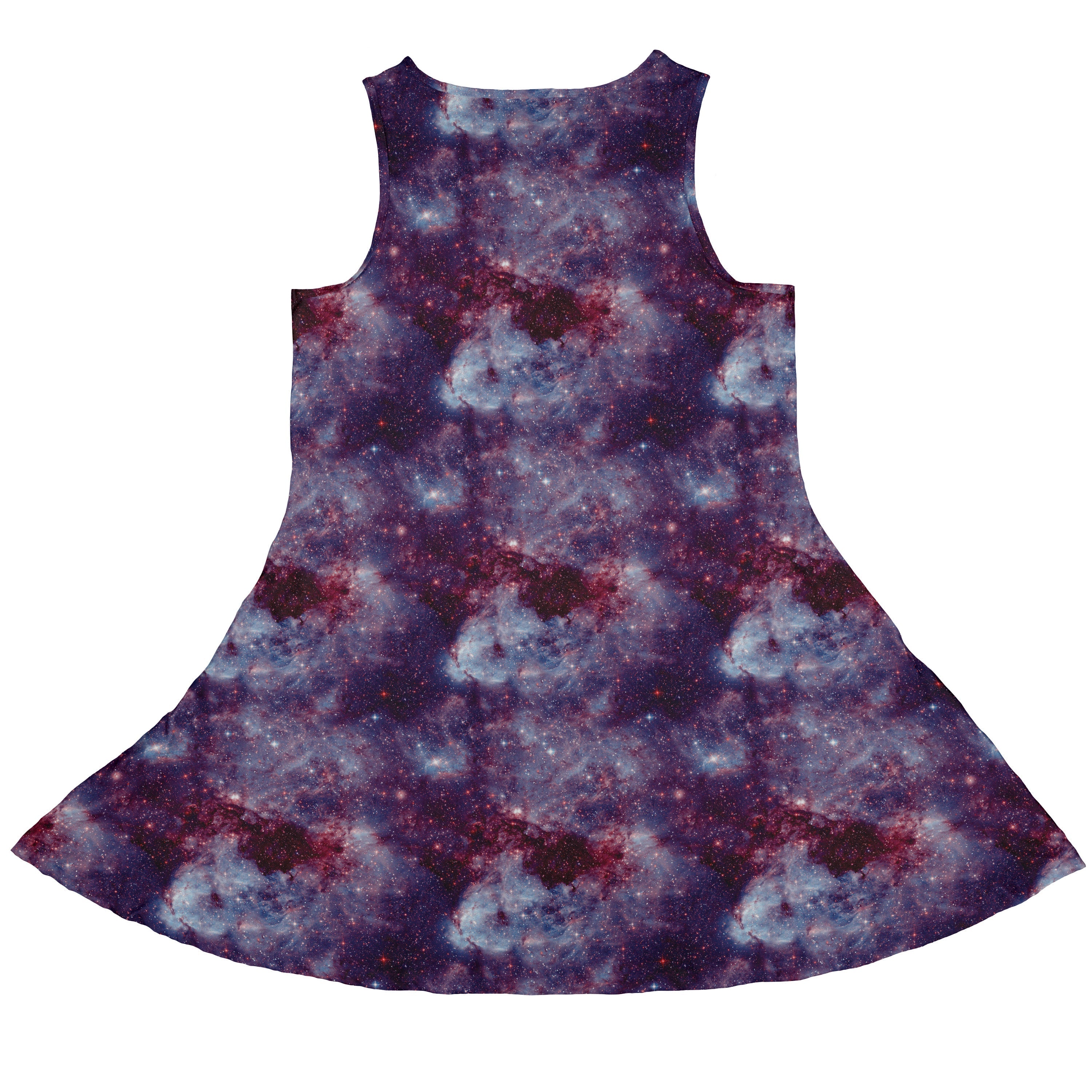 Purple Nebula Space Sleeveless Dress