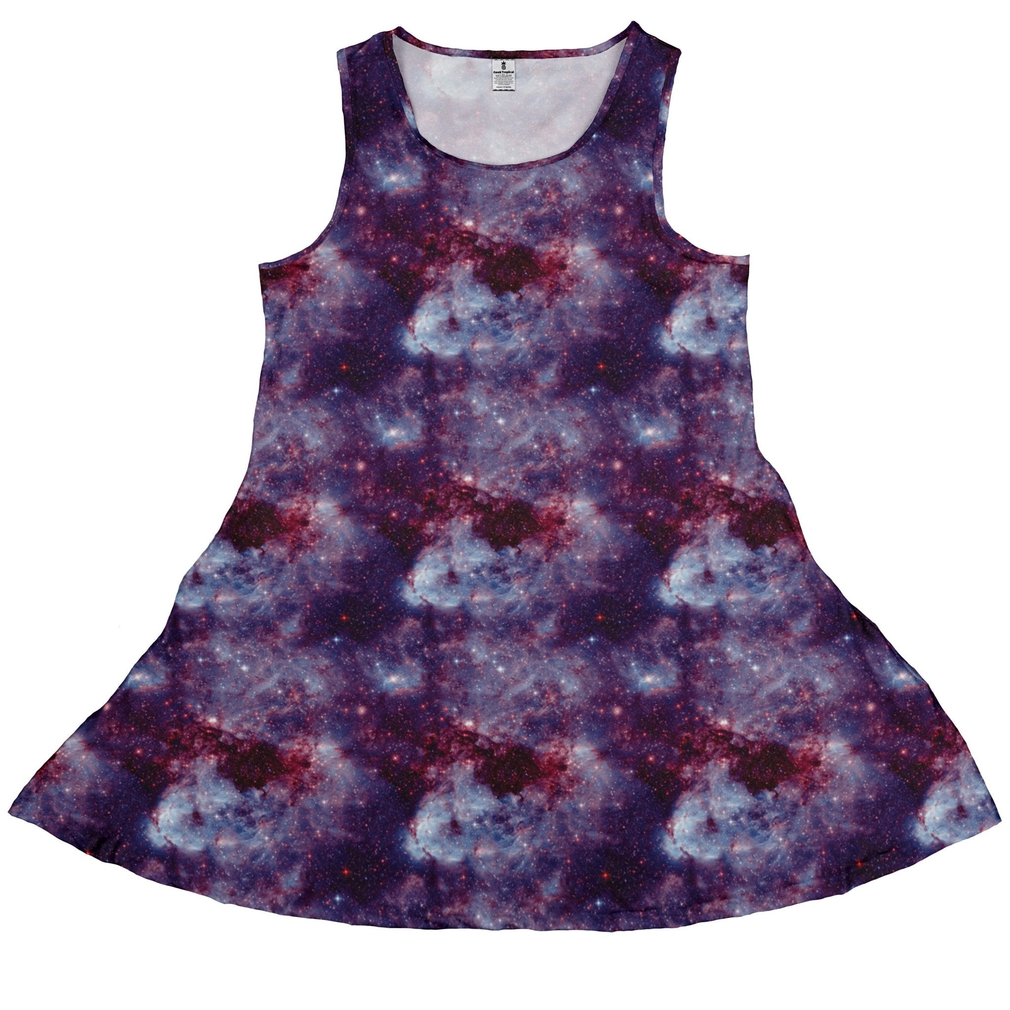 Purple Nebula Space Dress Geek Nerd lx - C outer space & astronaut print