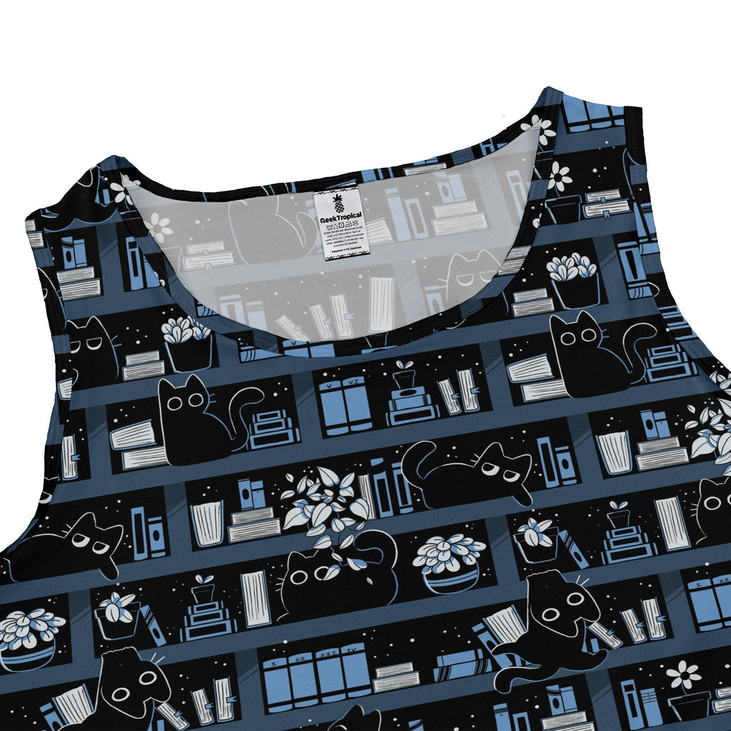 Purrrfect Library Dress Geek Nerd 0925 Animal Patterns Book Prints