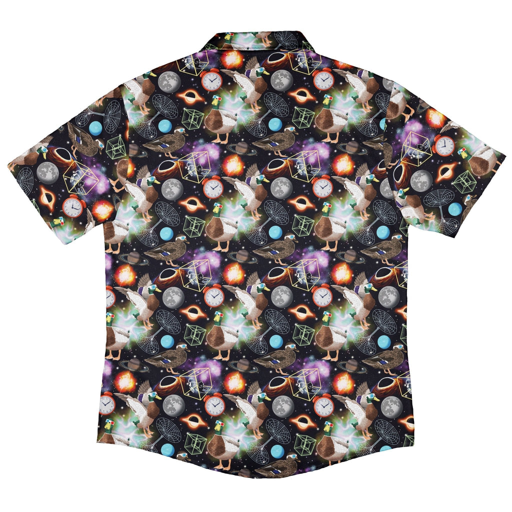 Quacktum Physics Button Up Shirt Geek Nerd 0925 adult sizing All Adult Button Up Shirts