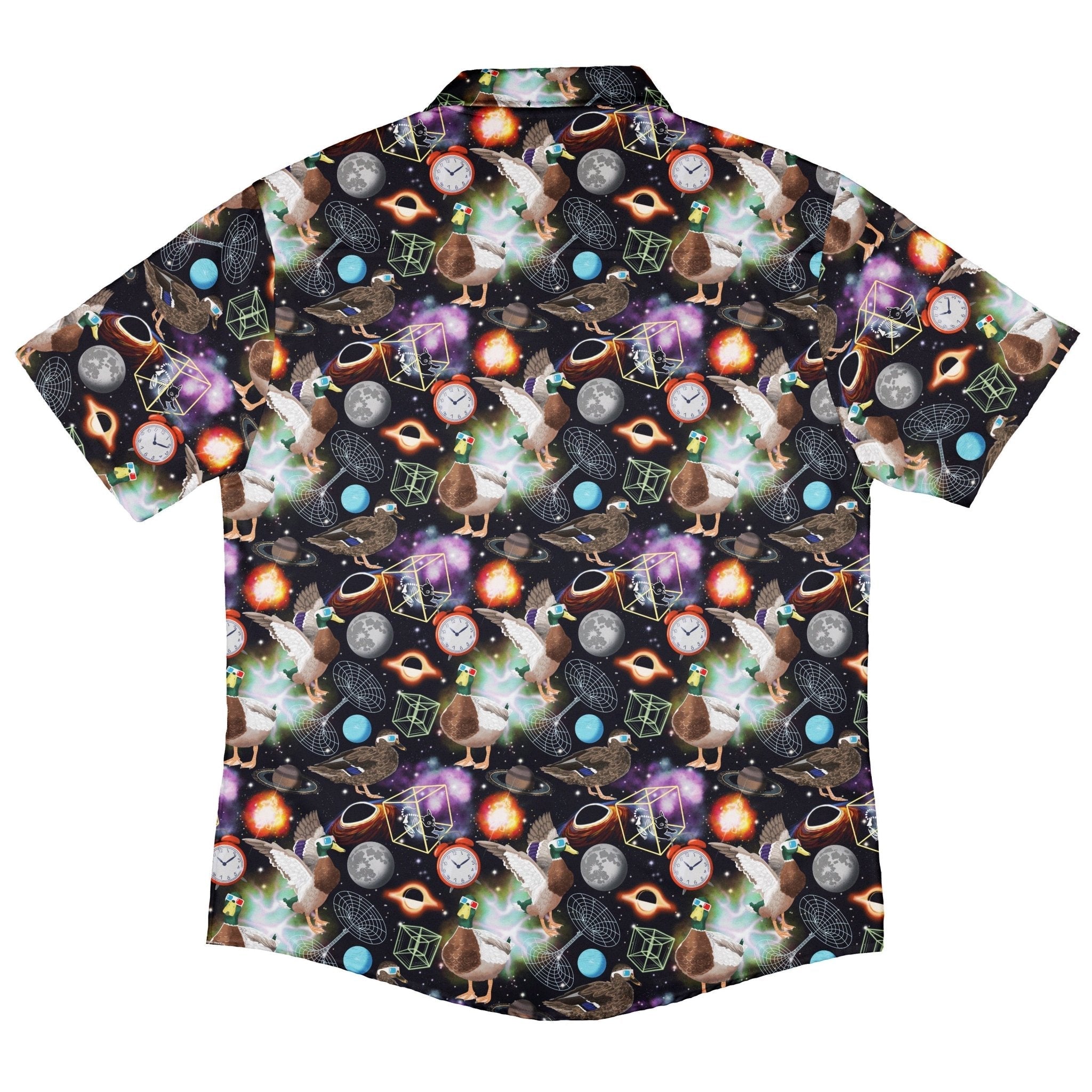 Quacktum Physics Button Up Shirt Geek Nerd 0925 adult sizing All Adult Button Up Shirts