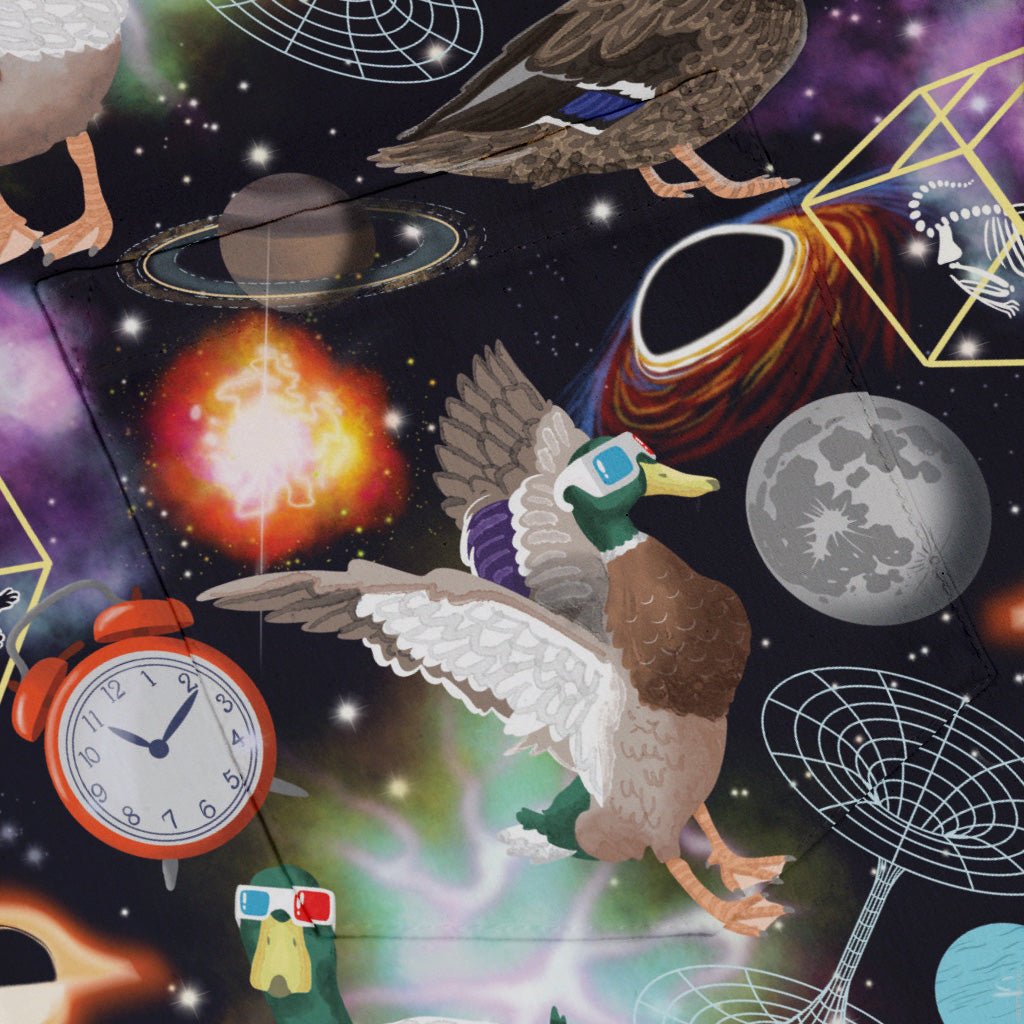 Quacktum Physics Button Up Shirt Geek Nerd 0925 adult sizing All Adult Button Up Shirts