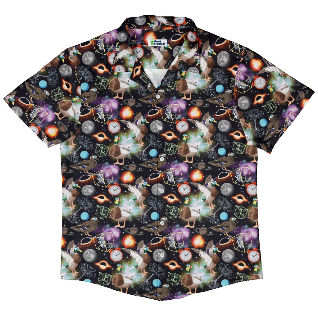 Quacktum Physics Button Up Shirt Geek Nerd 0925 adult sizing All Adult Button Up Shirts