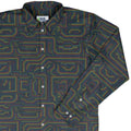 Rainbow Computer Circuit Board Long Sleeve Button Up Shirt Geek Nerd adult sizing computer print FLOW DESC WRITING