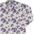 Rainbow Dragons and Unicorns Long Sleeve Button Up Shirt Geek Nerd adult sizing Animal Patterns Designed by Rose Khan