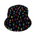 Rainbow Kawaii Ghosts Bucket Hat Geek Nerd 0925 Design by Tobe Fonseca Fantasy Prints