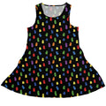 Rainbow Kawaii Ghosts Dress Geek Nerd 0925 Design by Tobe Fonseca Fantasy Prints