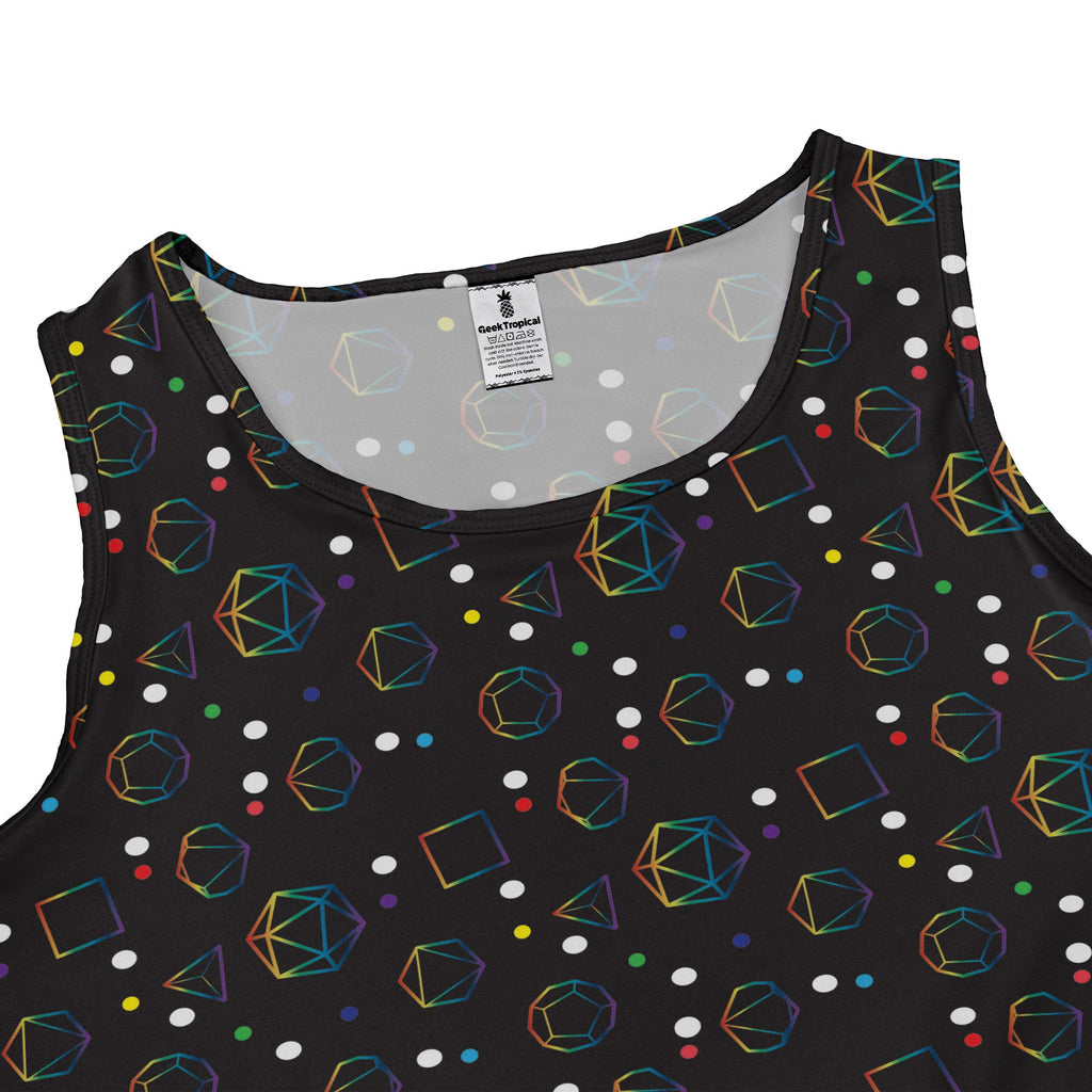 Rainbow LGBTQ+ Pride DND Dice Dress Geek Nerd Design by Heather Davenport dnd & rpg print Pride Patterns