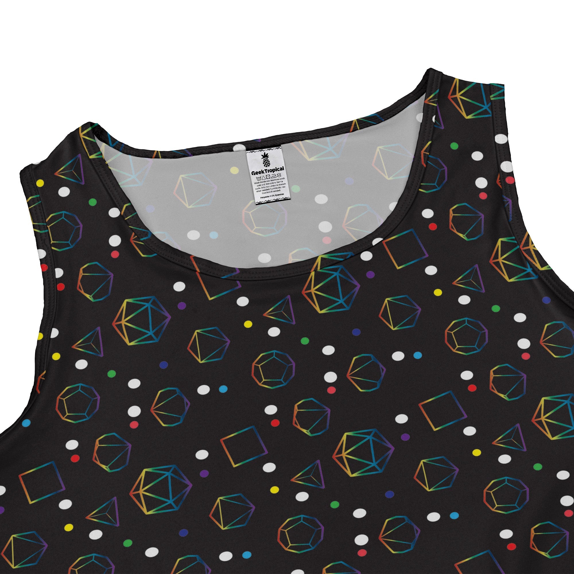 Rainbow LGBTQ+ Pride DND Dice Dress Geek Nerd Design by Heather Davenport dnd & rpg print Pride Patterns