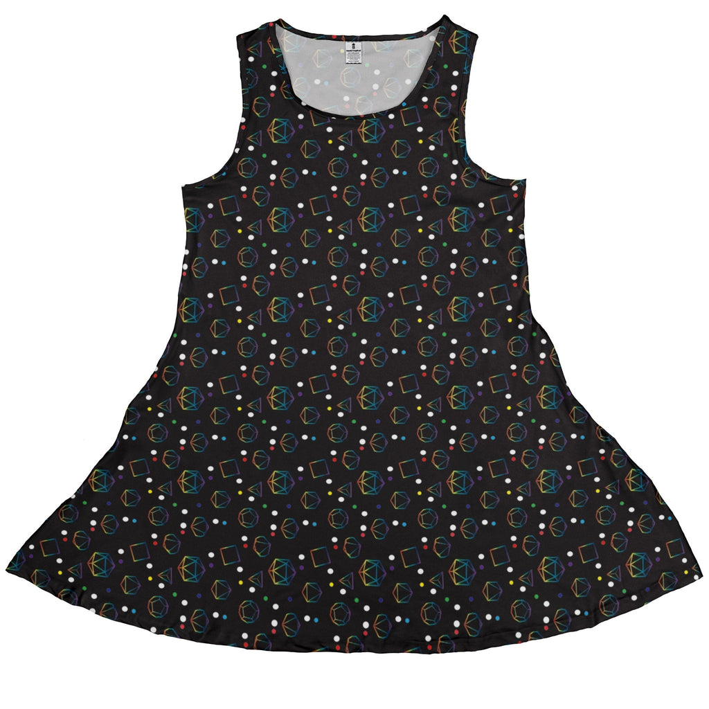 Rainbow LGBTQ+ Pride DND Dice Dress Geek Nerd Design by Heather Davenport dnd & rpg print Pride Patterns