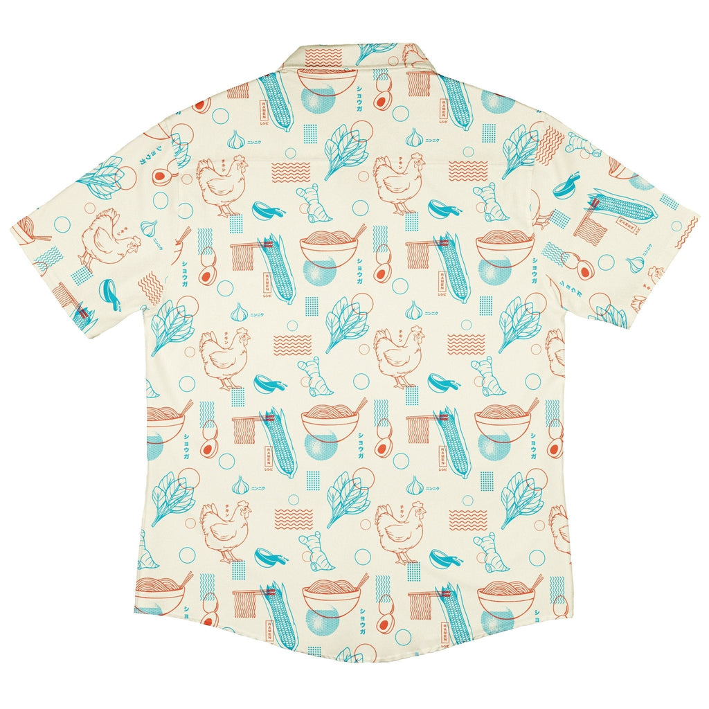 Ramen Recipe Japanese Button Up Shirt - adult sizing - Anime - Design by Tobe Fonseca