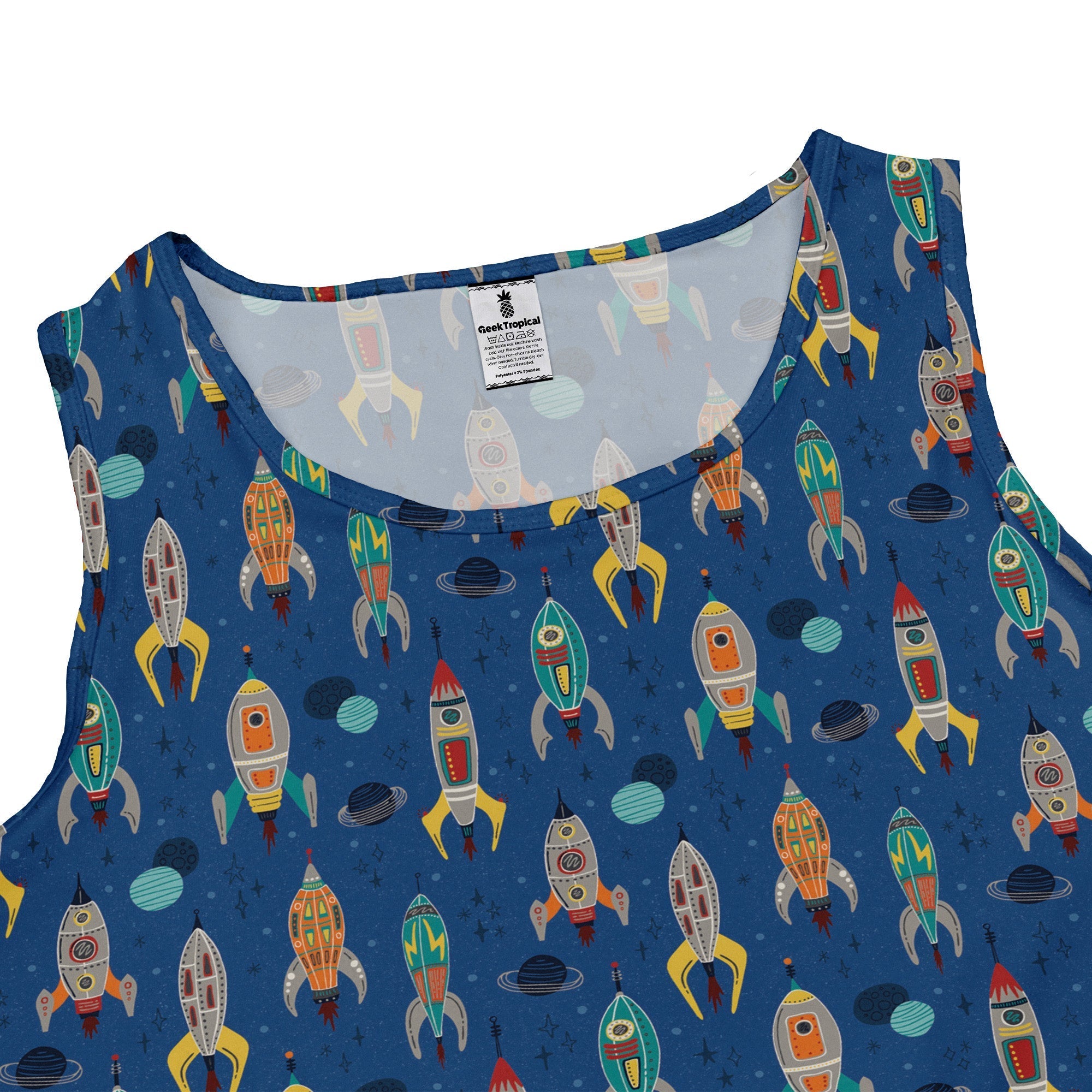 Retro Kitsch Rocker Dress Geek Nerd Design by Zirkus Design lx - C outer space & astronaut print