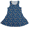 Retro Kitsch Rocker Dress Geek Nerd Design by Zirkus Design lx - C outer space & astronaut print
