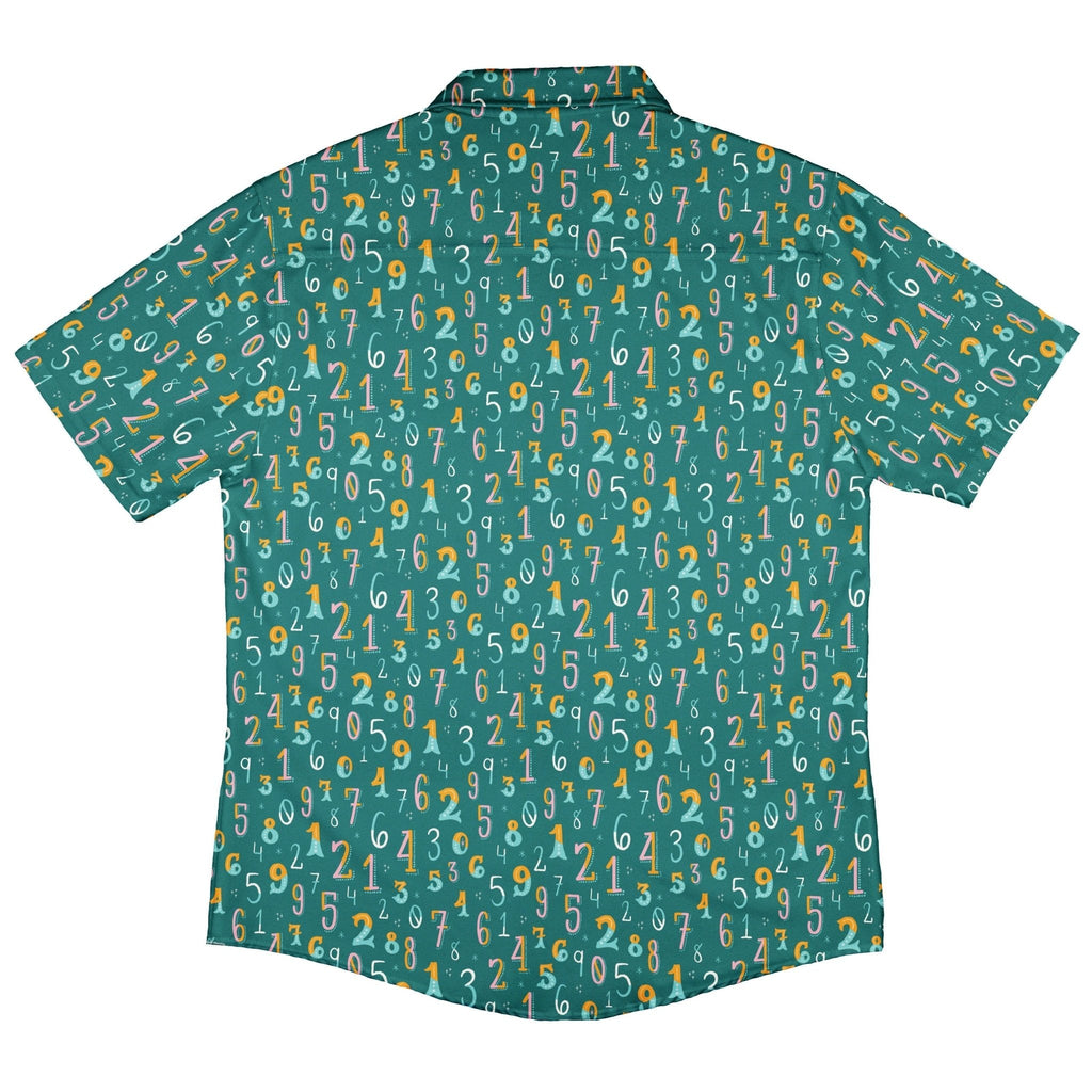 Retro Math Button Up Shirt Geek Nerd adult sizing Design by Zirkus Design mathematics print