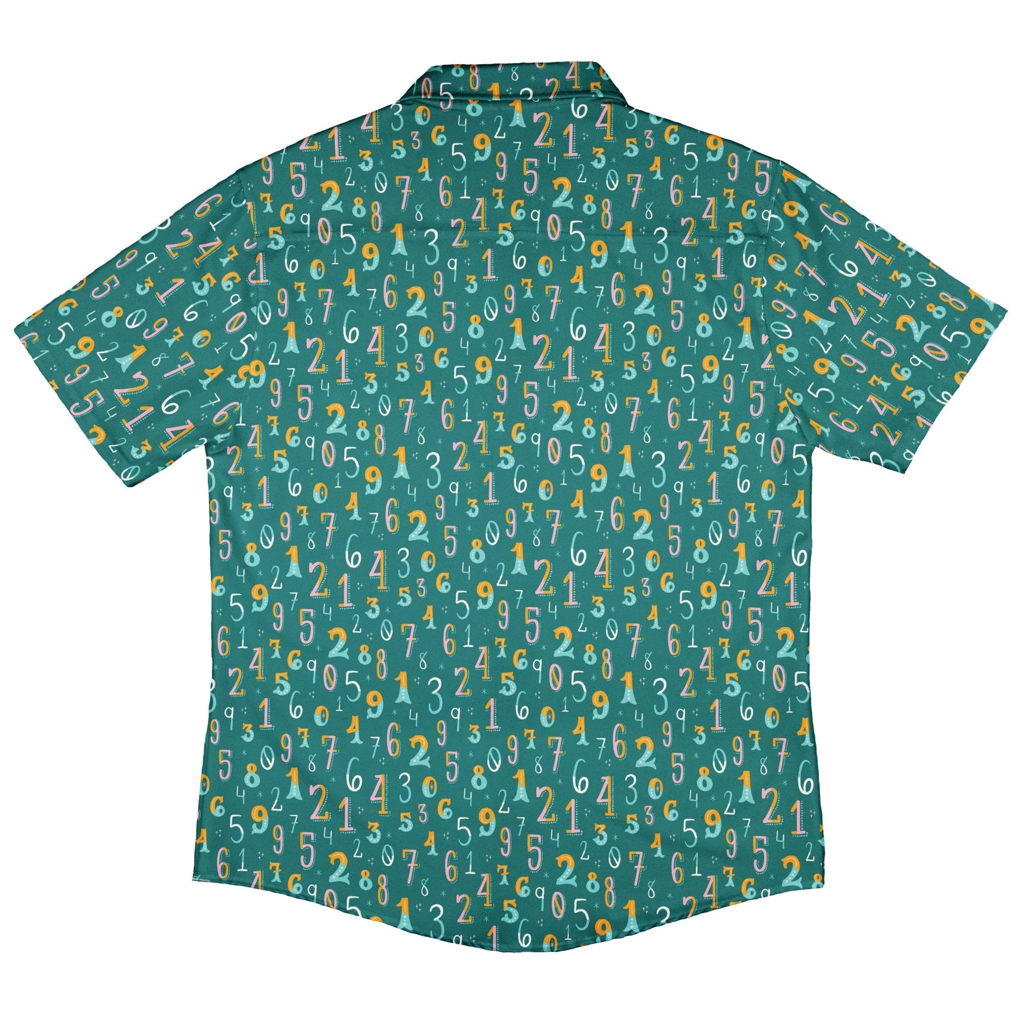 Retro Math Button Up Shirt Geek Nerd adult sizing Design by Zirkus Design mathematics print