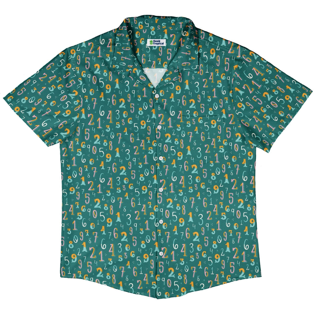 Retro Math Button Up Shirt Geek Nerd adult sizing Design by Zirkus Design mathematics print