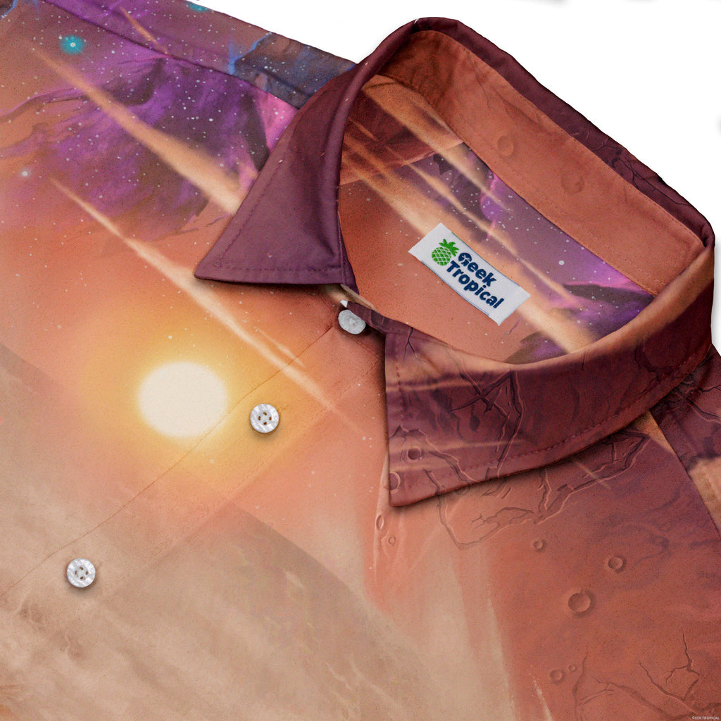Riding The Milky Wave Button Up Shirt Geek Nerd 0925 adult sizing All Adult Button Up Shirts