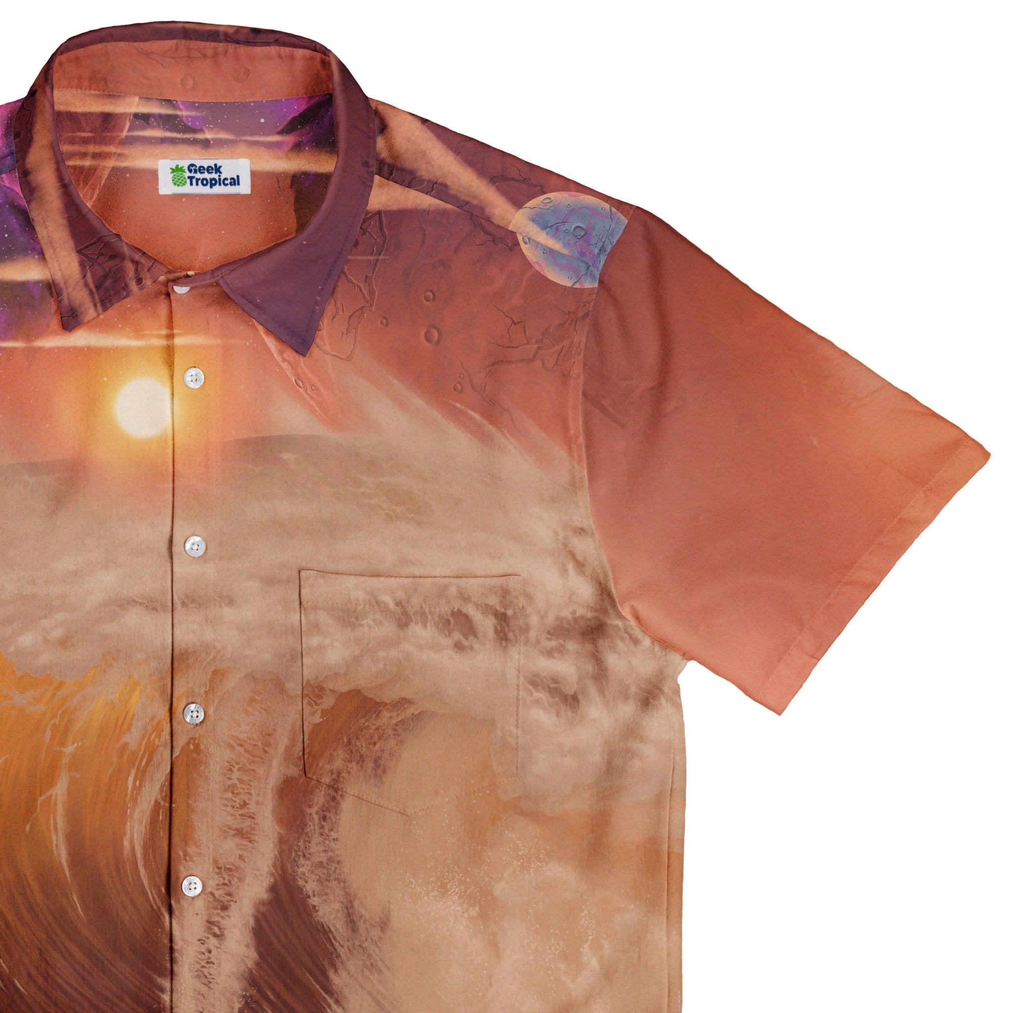 Riding The Milky Wave Button Up Shirt 5