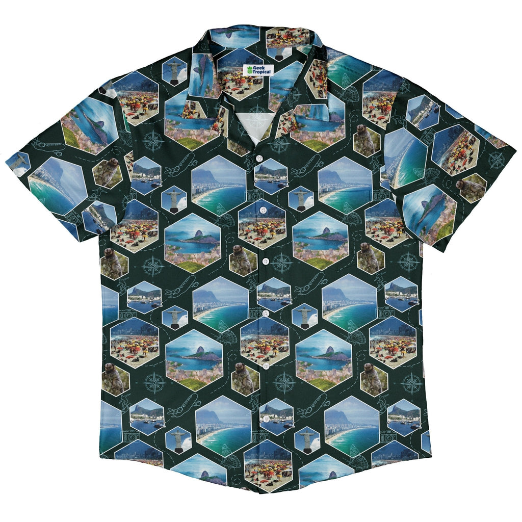 Rio Janeiro Wonder Button Up Shirt Geek Nerd 0925 adult sizing All Adult Button Up Shirts