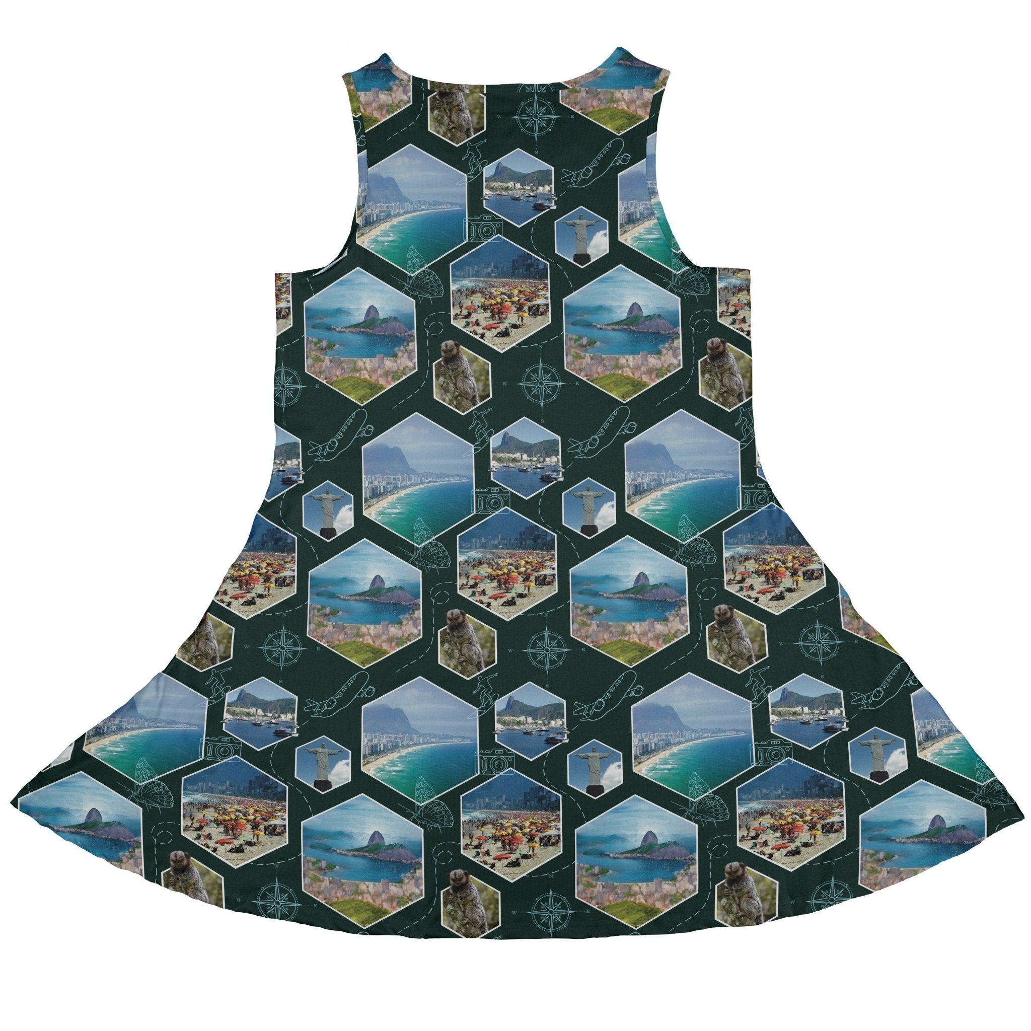 Rio Janeiro Wonder Dress Geek Nerd 0925 Botany Print Designs by Nathan