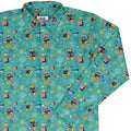 Rocking Dinosaurs Day Long Sleeve Button Up Shirt Geek Nerd adult sizing Design by Claire Murphy dinosaur print