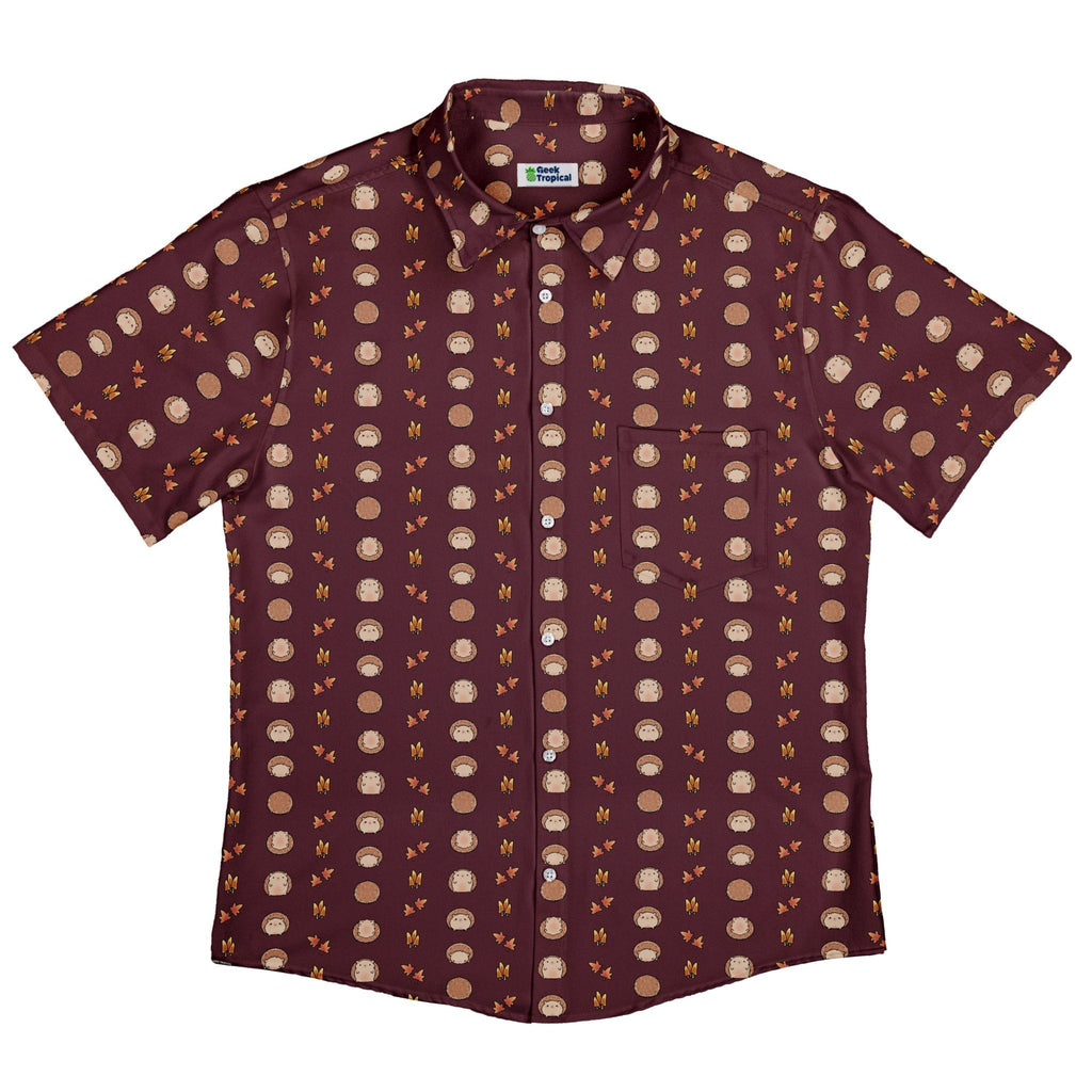 Rolling Hedgehogs Button Up Shirt Geek Nerd 0925 adult sizing All Adult Button Up Shirts