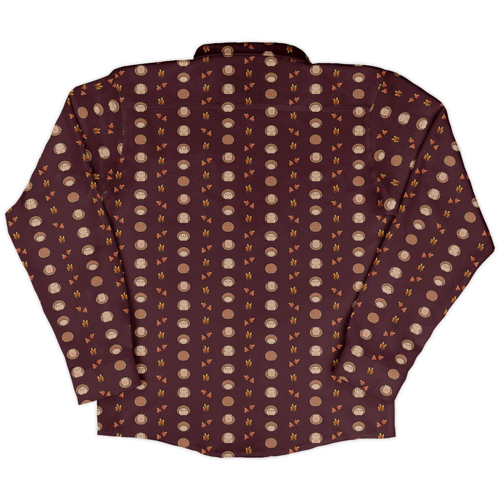 Rolling Hedgehogs Long Sleeve Button Up Shirt Geek Nerd 0925 adult sizing All Adult Button Up Shirts
