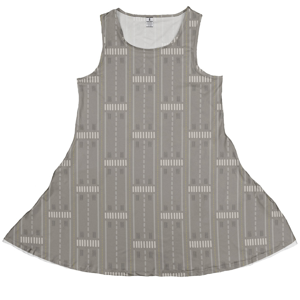 Runway Stripe Dress Geek Nerd aviation print Design by Zirkus Design lx - C