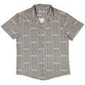Runway Stripe Button Up Shirt Geek Nerd adult sizing aviation print Design by Zirkus Design