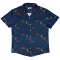 Santa Sleigh Dragons Button Up Shirt Geek Nerd adult sizing Christmas Print Designs by Nathan