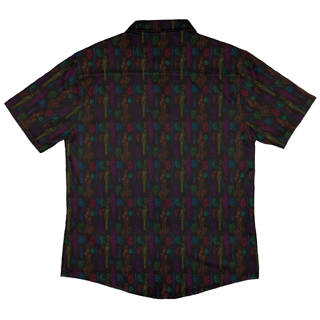 Sci Fi Weapons Button Up Shirt - adult sizing - Designs by Nathan - dnd & rpg print