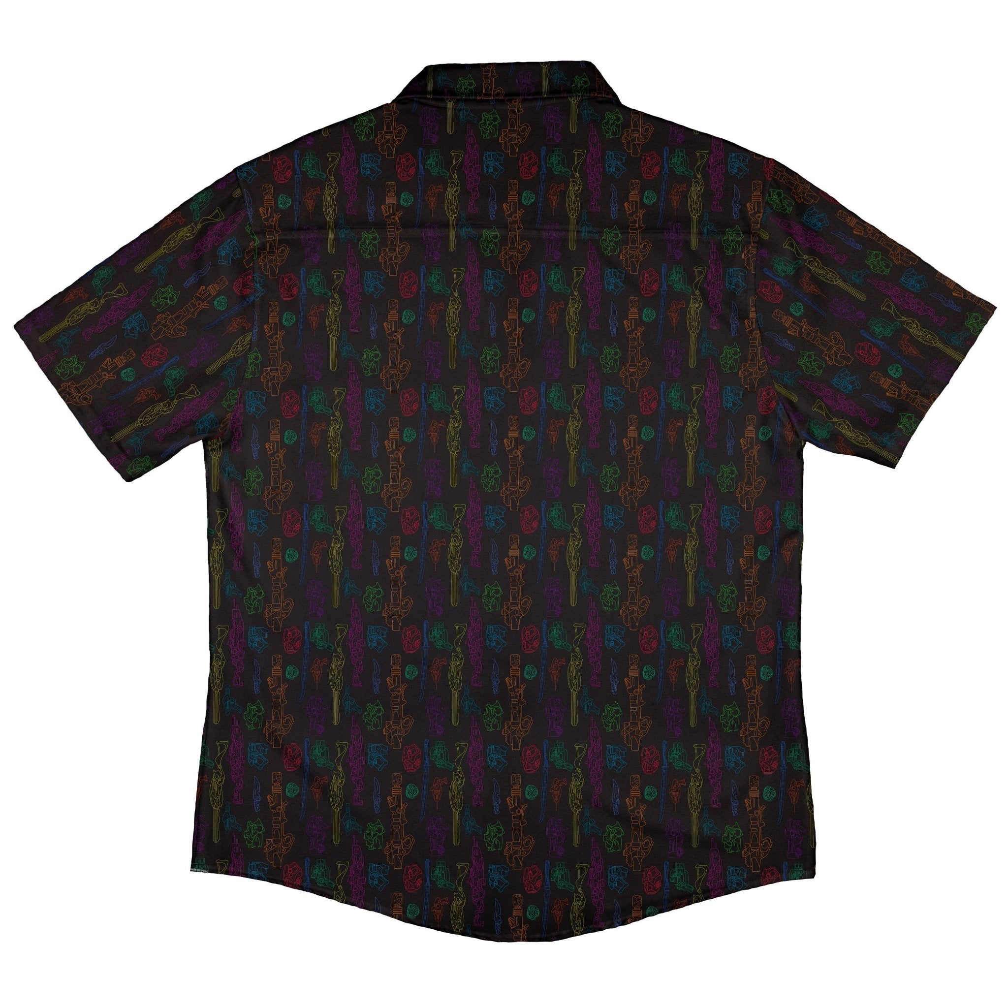 Sci Fi Weapons Button Up Shirt - adult sizing - Designs by Nathan - dnd & rpg print