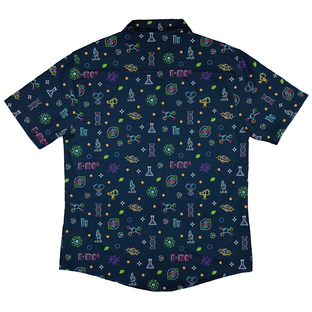 Ready - to - Ship Science DNA Molecules Button Up Shirt Geek Nerd adult sizing fix Ready - to - Ship