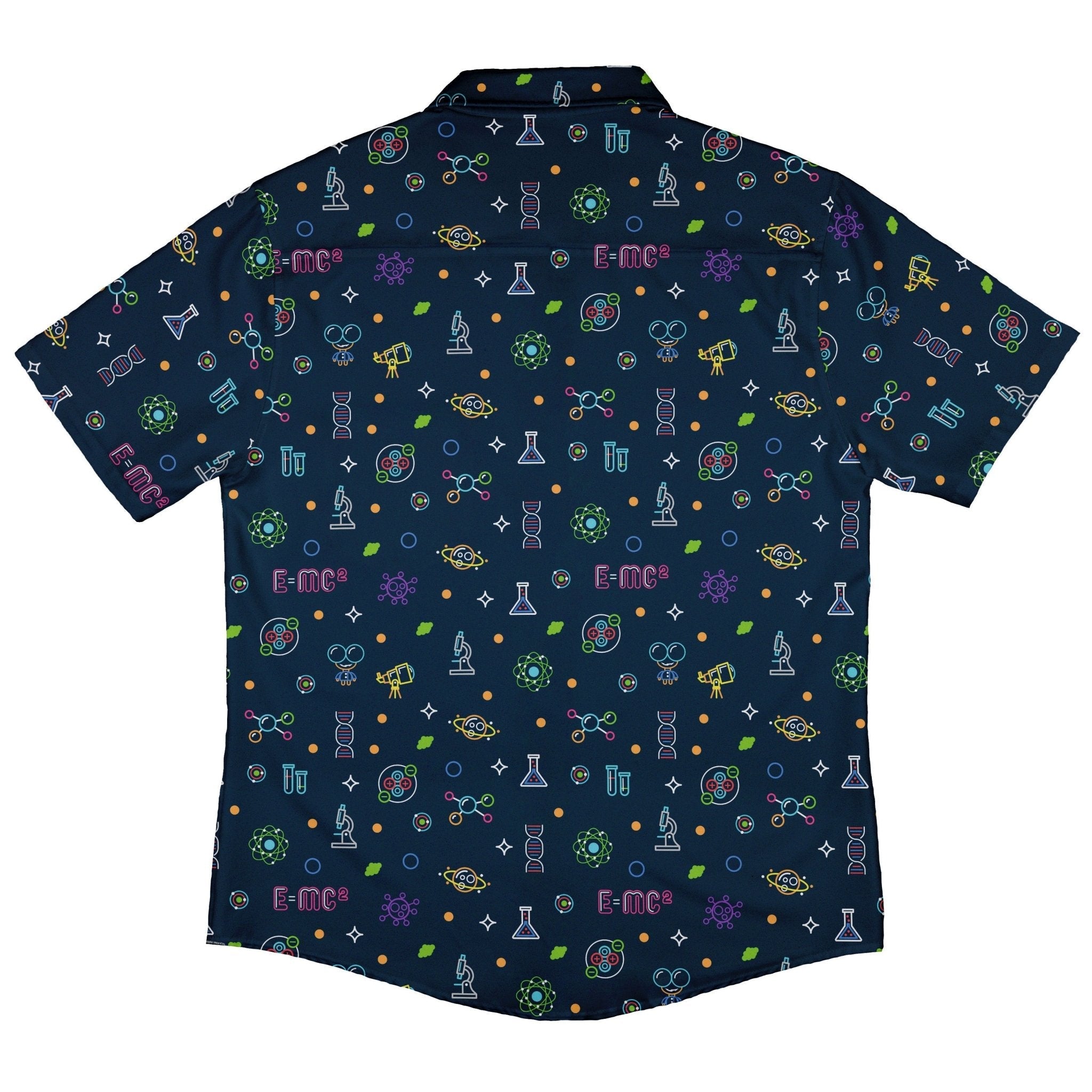 Ready - to - Ship Science DNA Molecules Button Up Shirt Geek Nerd adult sizing fix Ready - to - Ship