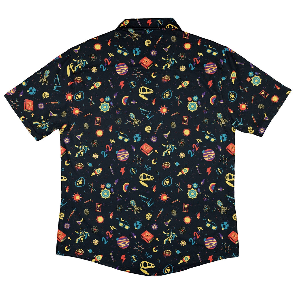 Science Love Button Up Shirt - adult sizing - Design by Tobe Fonseca - Q3 - 2