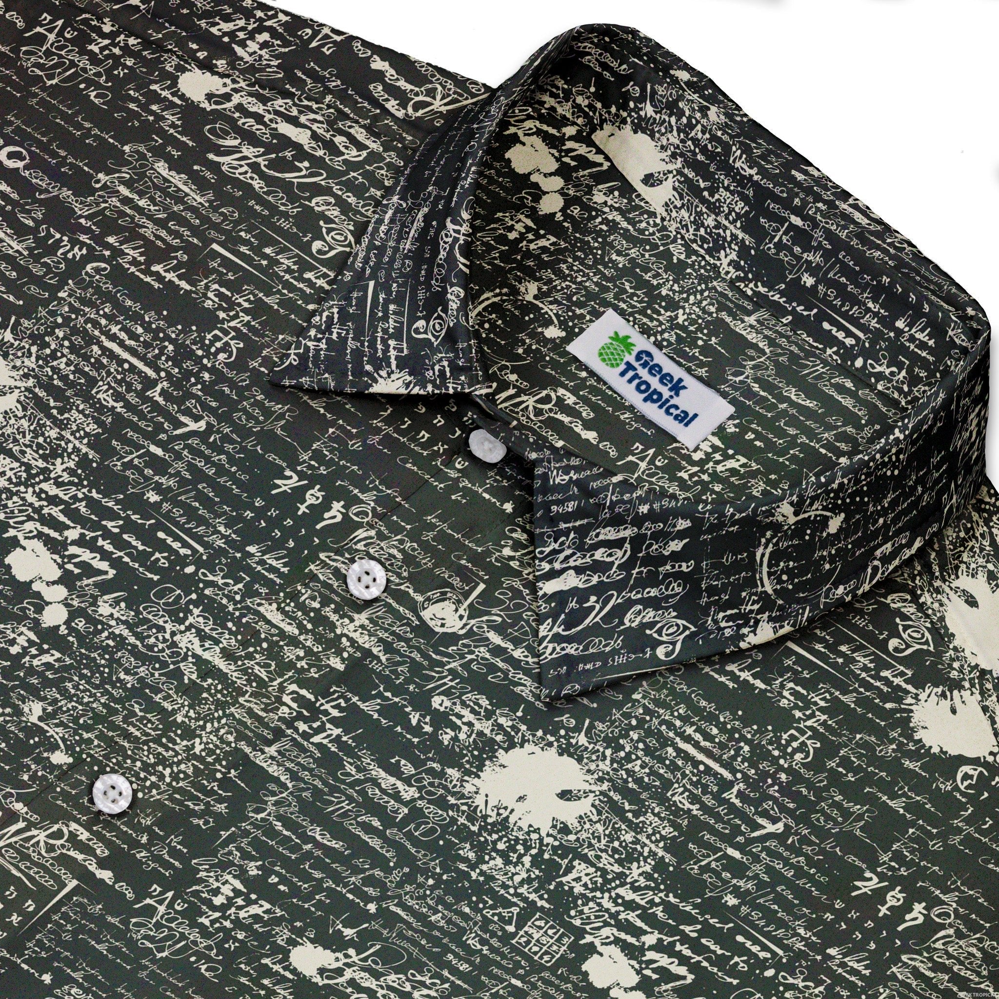 Scripted Ink Button Up Shirt - adult sizing - Book Prints -