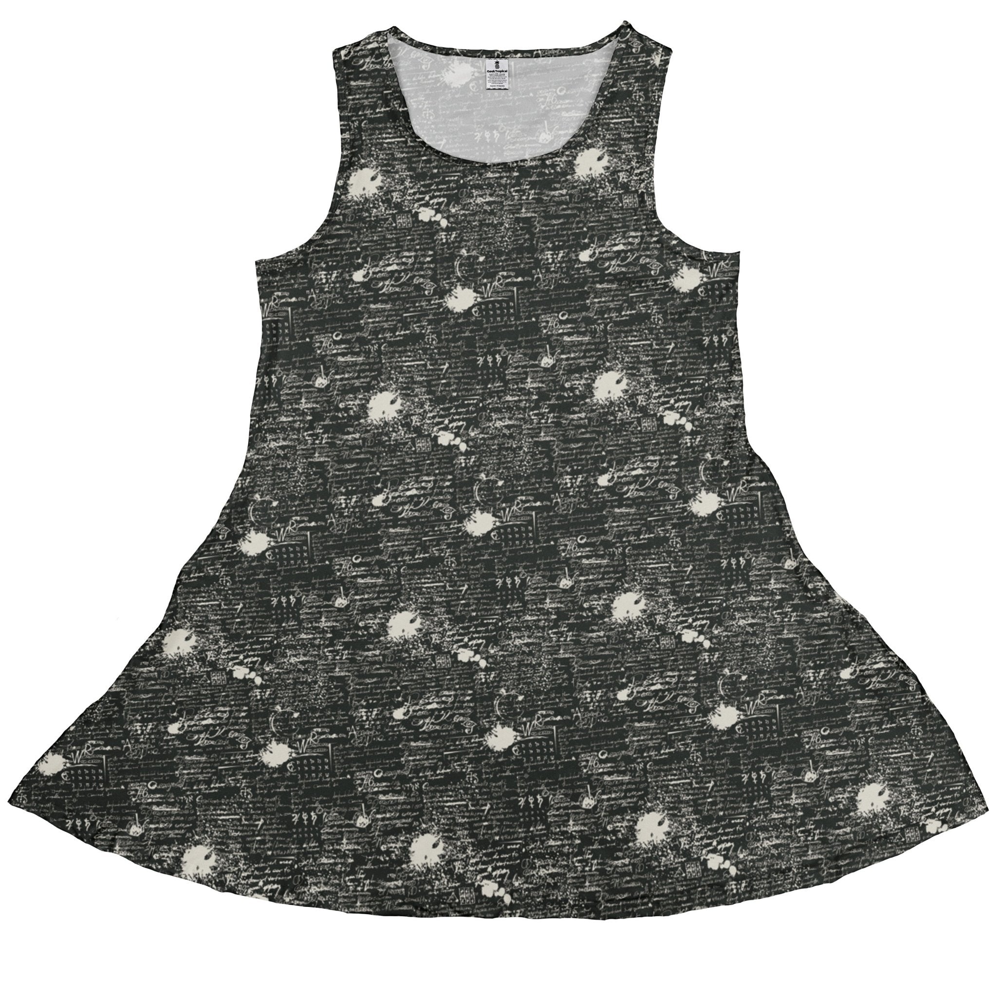 Scripted Ink Dress Geek Nerd Book Prints lx - C