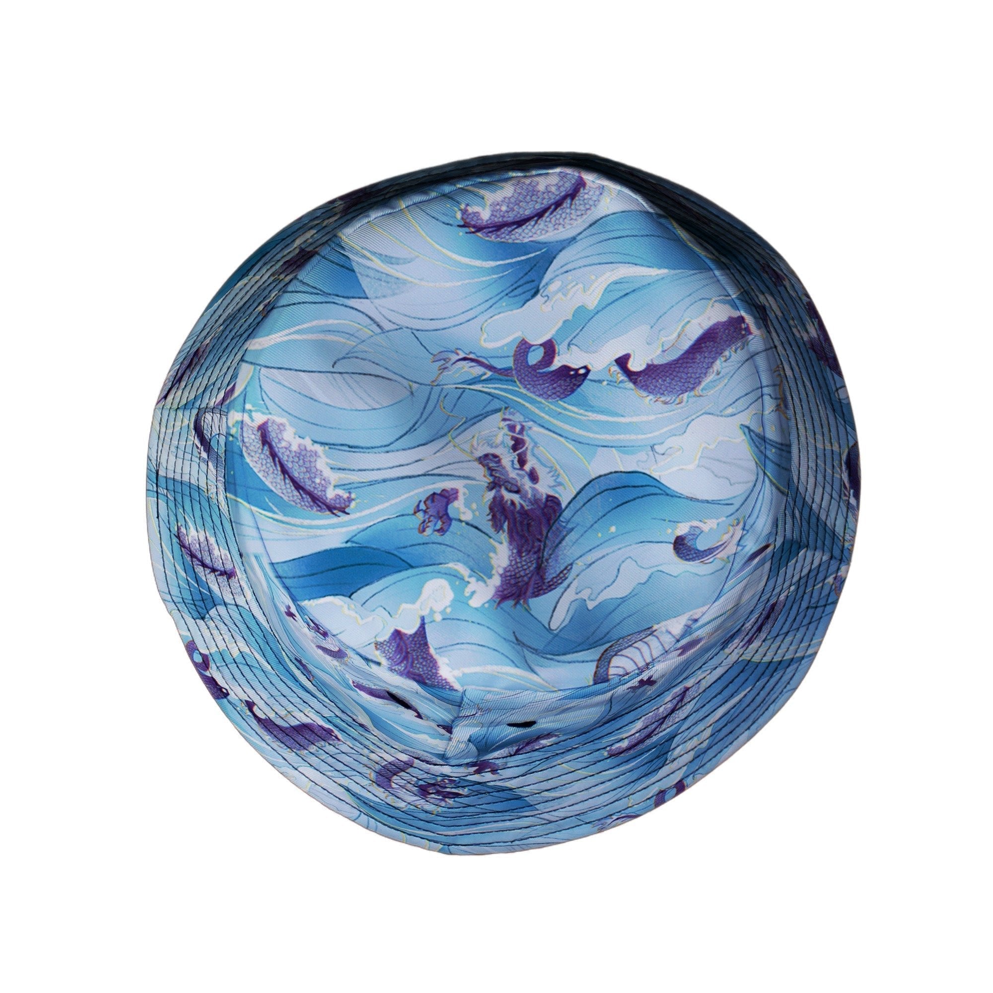 Serpent of the Sea Blue Anime Bucket Hat - Anime - Design by Claire Murphy - Fantasy Prints