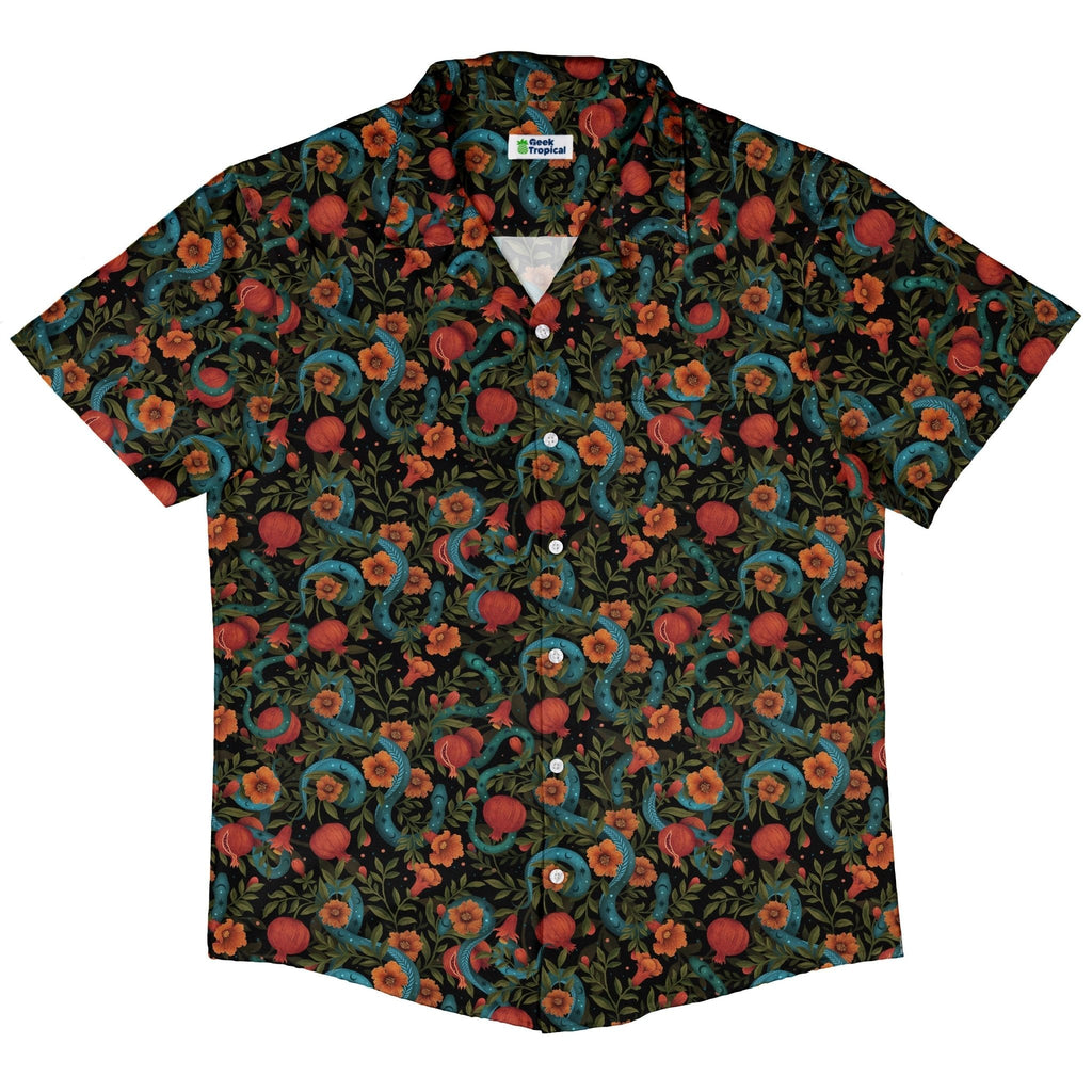 Serpentine Blossom Button Up Shirt Geek Nerd 0925 adult sizing All Adult Button Up Shirts